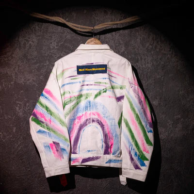 Paintwave Canvas Jacket For Women
