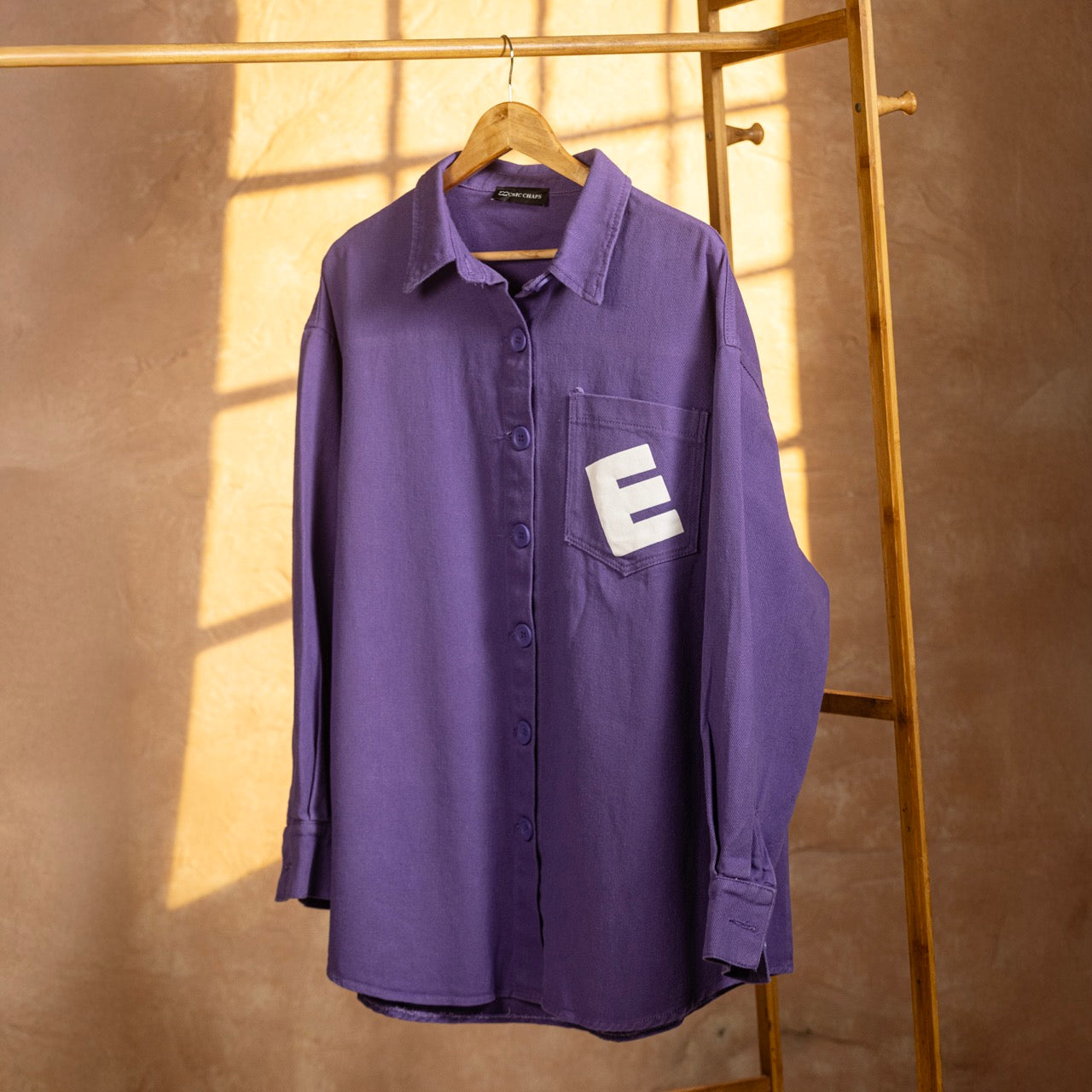 Everyone Oversized Block Royal Purple Shirt