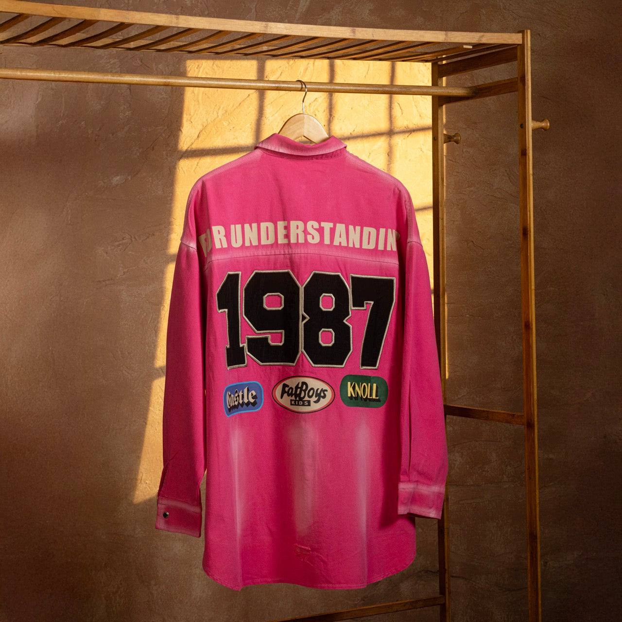 Retro Varsity 1987 Electric Pink Overshirt